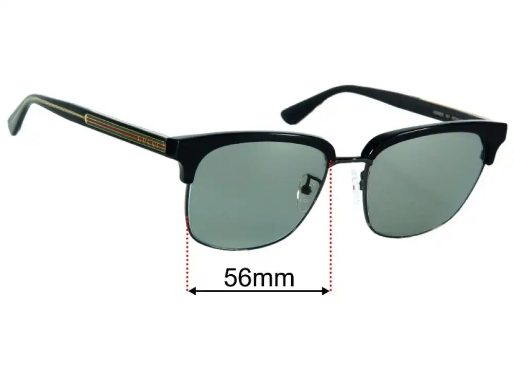 Gucci GG0382S 56mm Replacement Lenses by Sunglass Fix™